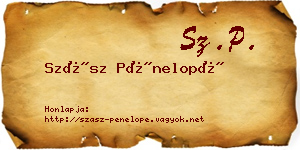 Szász Pénelopé névjegykártya